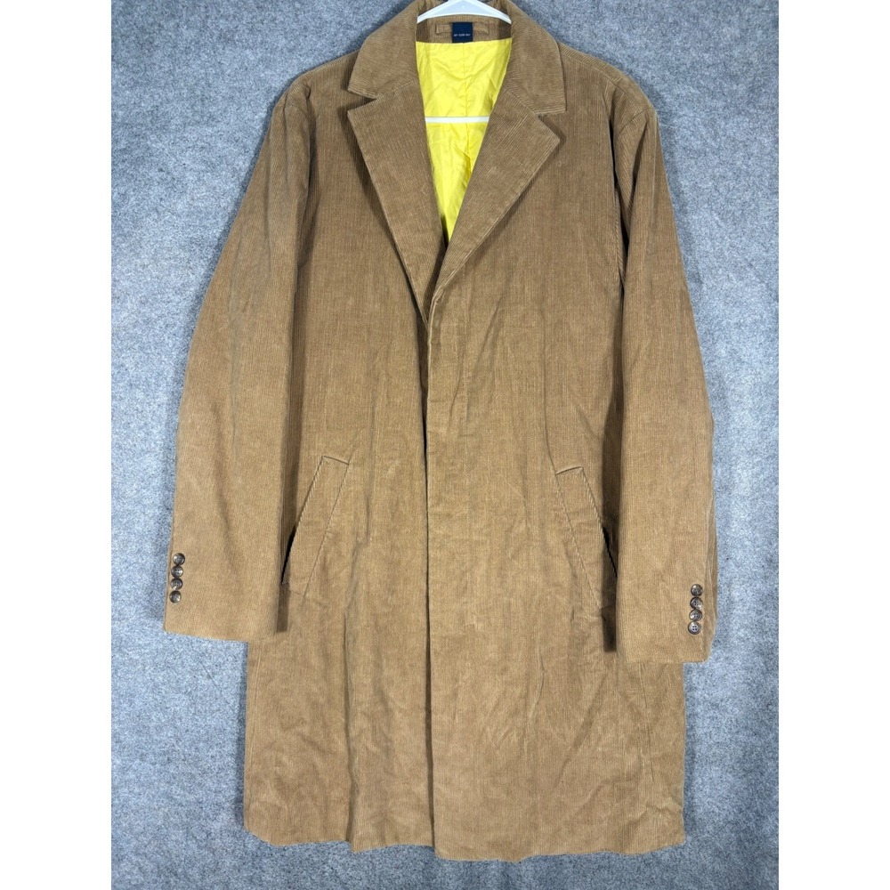 J.Crew Mens Corduroy Car Coat Tan Brown Thinsulate Lined Jacket Size M